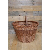 thumb-Ovale gevlochten wilgentenen mand met houten handgreep-4