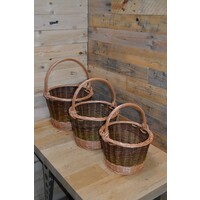 thumb-Nest van 3 gevlochten wilgentenen manden rond-1