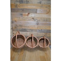 thumb-Nest van 3 gevlochten wilgentenen manden rond-5