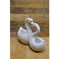 thumb-Betonnen zwanen in hartvorm – plantenbakje met twee zwanen als decoratie-5