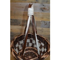 thumb-Driekleurige wilgentenen mand met handvat. Decoratief en praktisch.-5