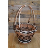 thumb-Driekleurige wilgentenen mand met handvat. Decoratief en praktisch.-7