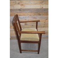 thumb-Armstoel ouderwets met stoffen zitting-5