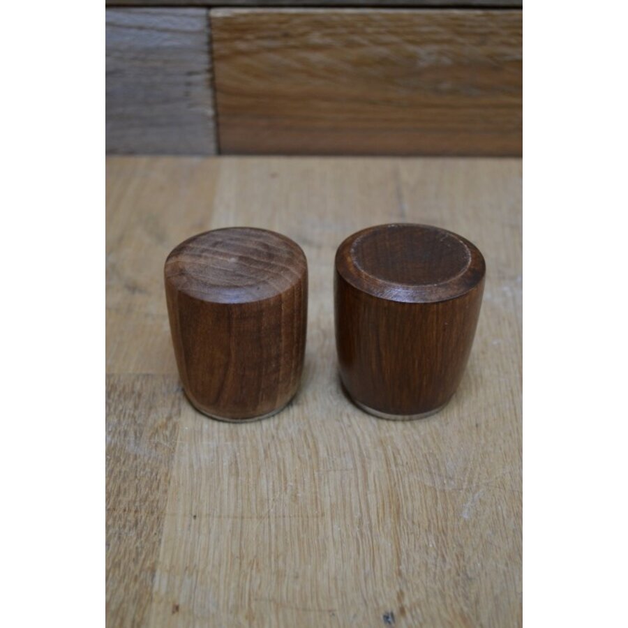 Wodka/vodka bekertjes metaal met hout set van 2-5