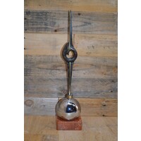 thumb-Zilverkleurige en goudkleurige award op marmeren sokkel-1