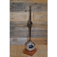 thumb-Zilverkleurige en goudkleurige award op marmeren sokkel-4