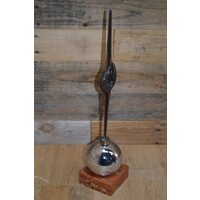 thumb-Zilverkleurige en goudkleurige award op marmeren sokkel-6