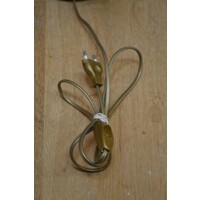 thumb-Schemerlamp messingkleur met 3 bloemkapjes-3