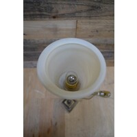 thumb-Staande schemerlamp messingkleur met melkglazen kap-3