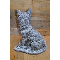 thumb-Betonnen vos rechts kijkend – natuurgetrouw tuinbeeld van een waakzame vos-4