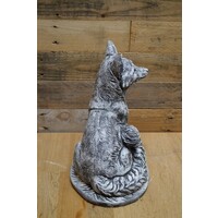 thumb-Betonnen vos rechts kijkend – natuurgetrouw tuinbeeld van een waakzame vos-5