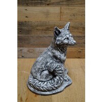 thumb-Betonnen vos rechts kijkend – natuurgetrouw tuinbeeld van een waakzame vos-6