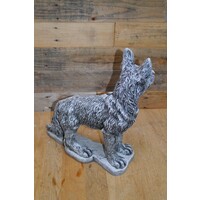 thumb-Betonnen staande herdershond – levensecht hondenbeeld met gespitste oren-5