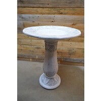 thumb-Betonnen schaal op zuil – waterschaal, voederbak of bloembak voor buiten-2