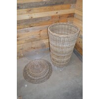 thumb-Rotan mand met kunststof schaal-4