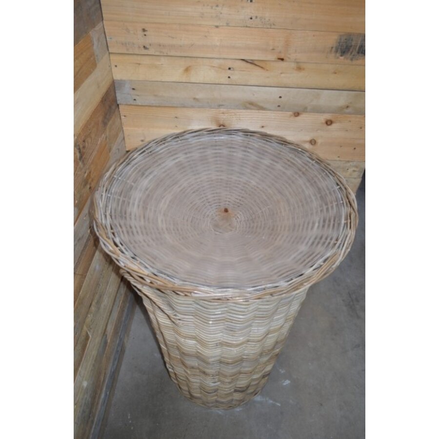 Rotan mand met kunststof schaal-5