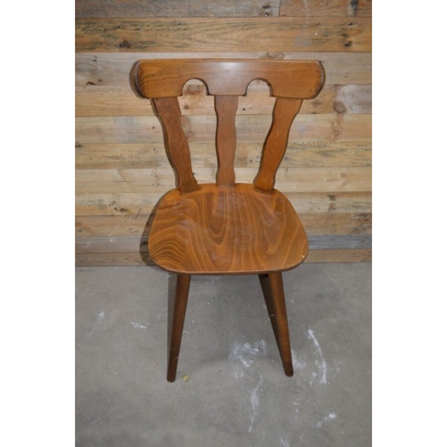 Vintage caféstoel van beukenhout jaren 50-2