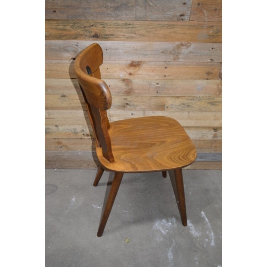 Vintage caféstoel van beukenhout jaren 50-3