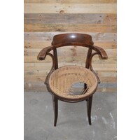 thumb-Donkere houten armstoel in Thonet stijl-2