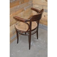 thumb-Donkere houten armstoel in Thonet stijl-4