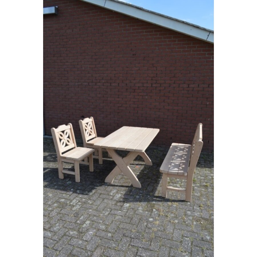 Tuinset onbehandeld hout-2