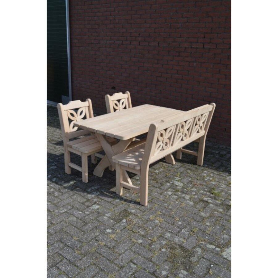 Tuinset onbehandeld hout-6