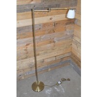 thumb-Messingkleurige vloerlamp met zwenkarm en dimmer-1
