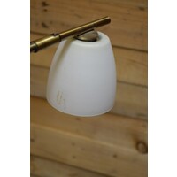 thumb-Messingkleurige vloerlamp met zwenkarm en dimmer-2