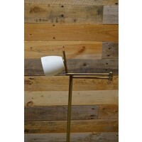thumb-Messingkleurige vloerlamp met zwenkarm en dimmer-4