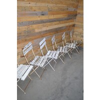 thumb-Set van 6 vintage opklapbare bistro stoelen-2