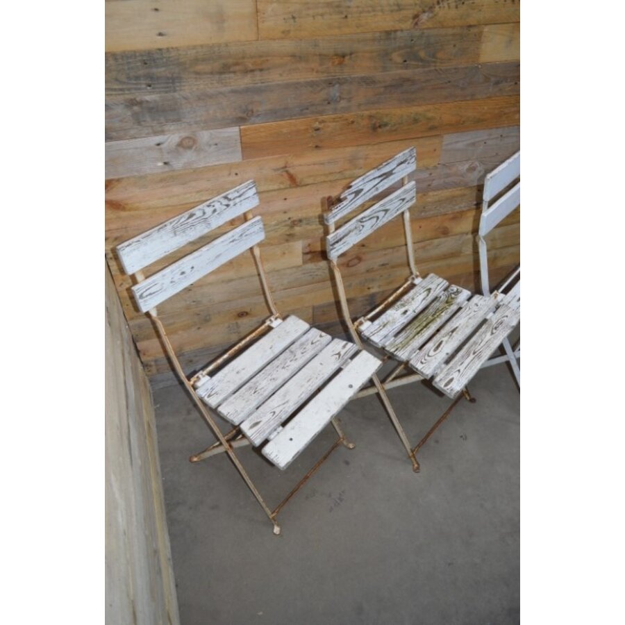 Set van 6 vintage opklapbare bistro stoelen-3