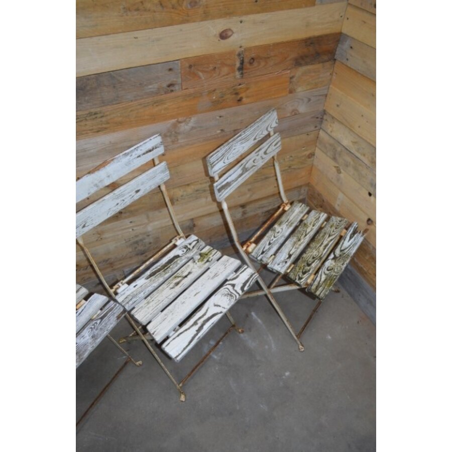 Set van 6 vintage opklapbare bistro stoelen-5