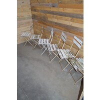 thumb-Set van 6 vintage opklapbare bistro stoelen-6