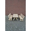LoodsVol, Natuurlijke producten Houten kinder picknick tuinset met bankjes