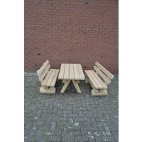 thumb-Houten kinder picknick tuinset met bankjes-1