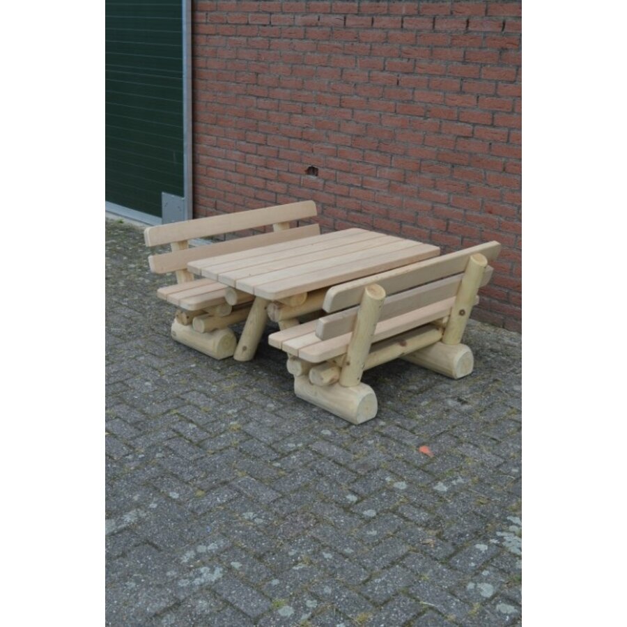 Houten kinder picknick tuinset met bankjes-2