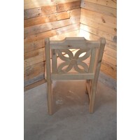 thumb-Zware houten tuinstoel met bloem rugleuning-6
