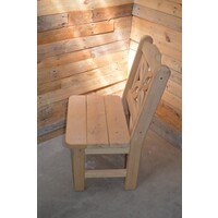 thumb-Zware houten tuinstoel met bloem rugleuning-7