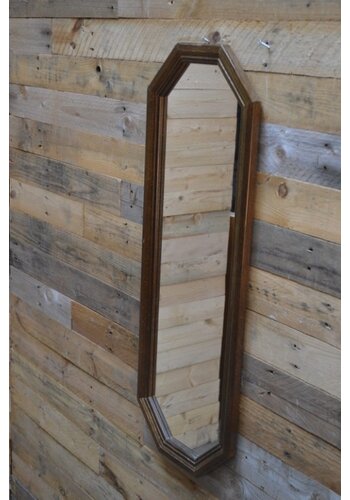 Spiegel met eiken lijst 8 hoekig 