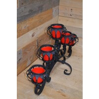 thumb-Metalen kandelaar met 5 waxinelicht houders-4