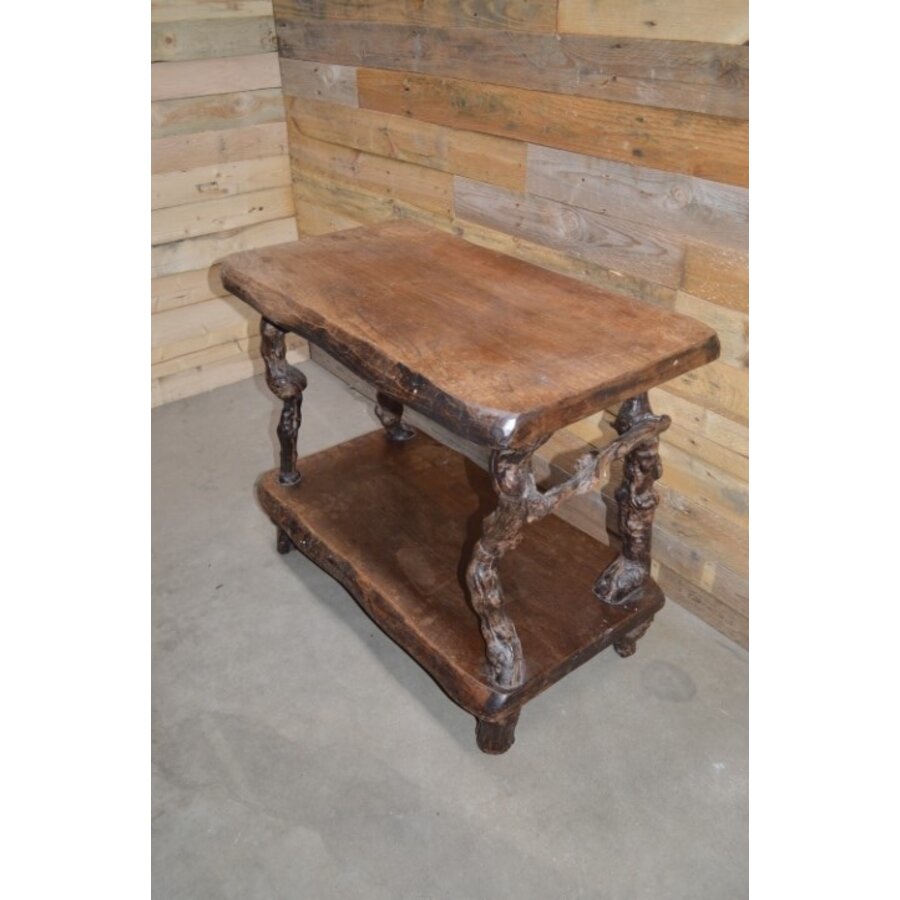 Antiek Frans bijzettafeltje wijnrank poten-1