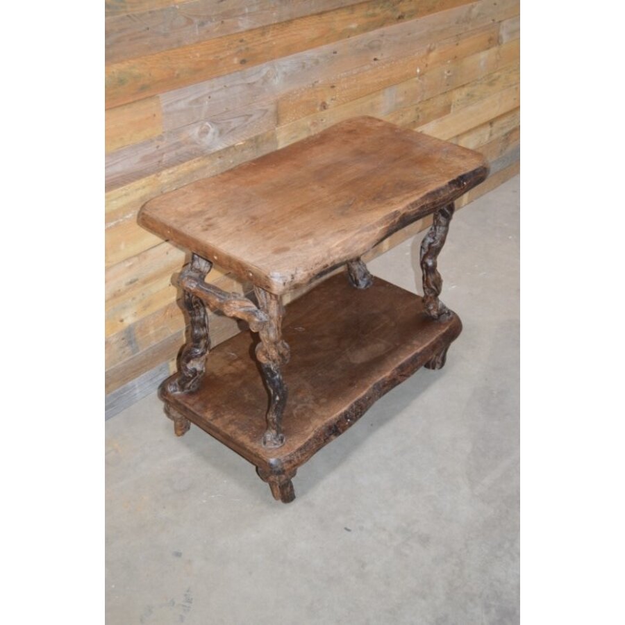 Antiek Frans bijzettafeltje wijnrank poten-4