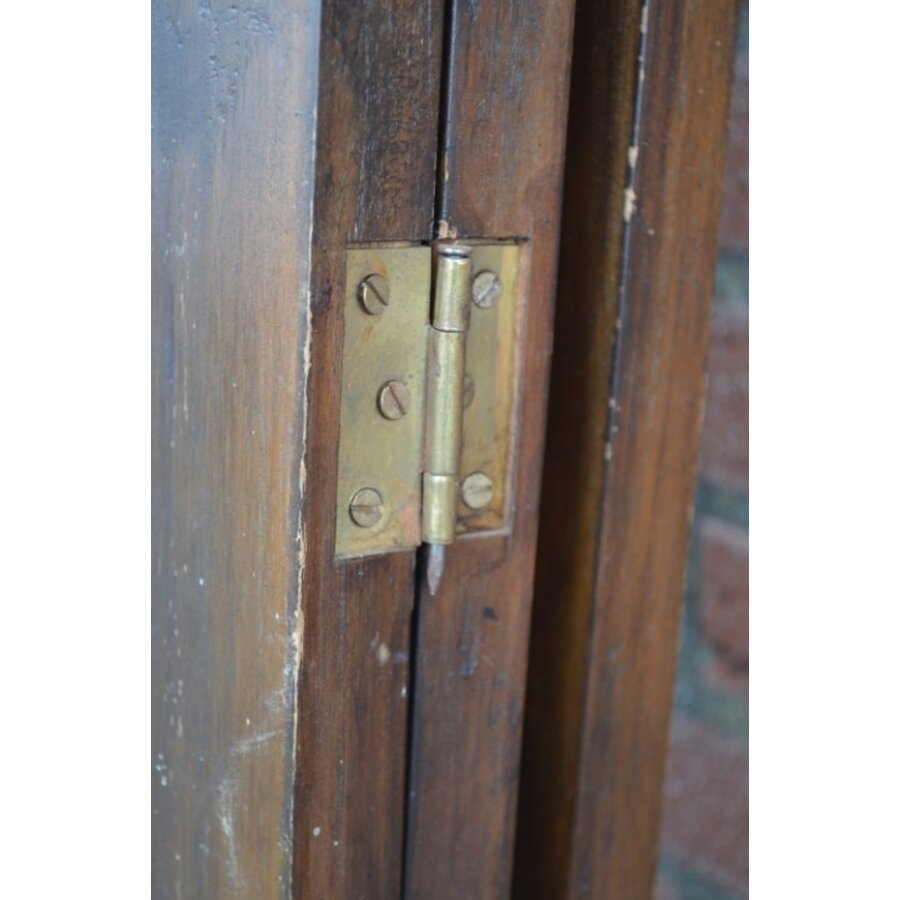 Kamerscherm teakhout met gevlochten bamboe-3