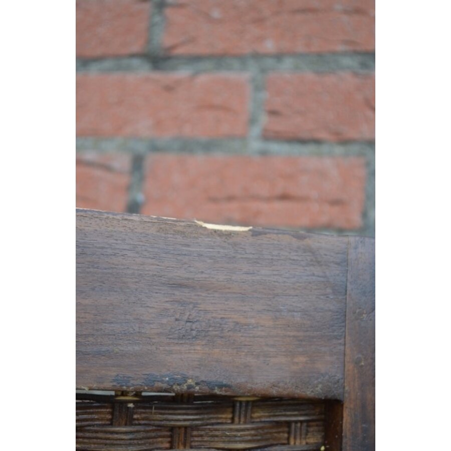 Kamerscherm teakhout met gevlochten bamboe-5