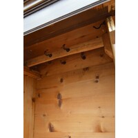 thumb-Antieke kledingkast oud grenen met kuif-9