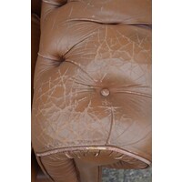 thumb-Engelse Chesterfield armfauteuil van leer-6