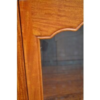 thumb-Rozenhouten kast met facet geslepen glasdeuren-5