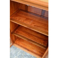 thumb-Rozenhouten kast met facet geslepen glasdeuren-7