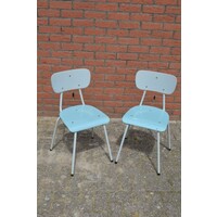 thumb-Set van 2 retro stoeltjes met pagwood en buisframe-1