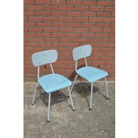 thumb-Set van 2 retro stoeltjes met pagwood en buisframe-2